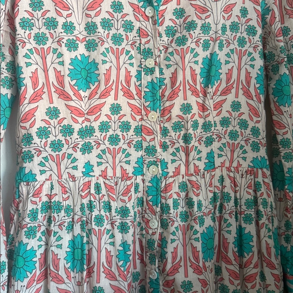 Marea By Liz Joy Flounce Shirt Dress Size S - Picture 6 of 12